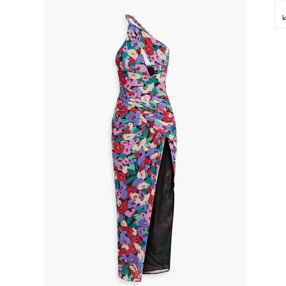 Floral Multicolor Maxi Dress with Slit